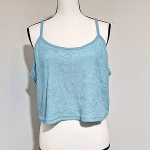 Rue+ Blue Crop Tank 2X